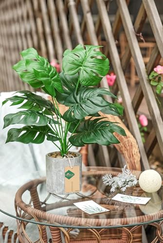 Der Rose 2 Pack Fake Plants Artificial Potted Faux Plants Indoor for Office Desk Home Farmhouse Decor - Image 6