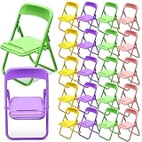 TEMPNAP 20個 かわいい折りたたみ椅子型スマホスタンド デスクアクセサリーとして安定した携帯電話供給用ブラケット ミニチェア形状でスマ