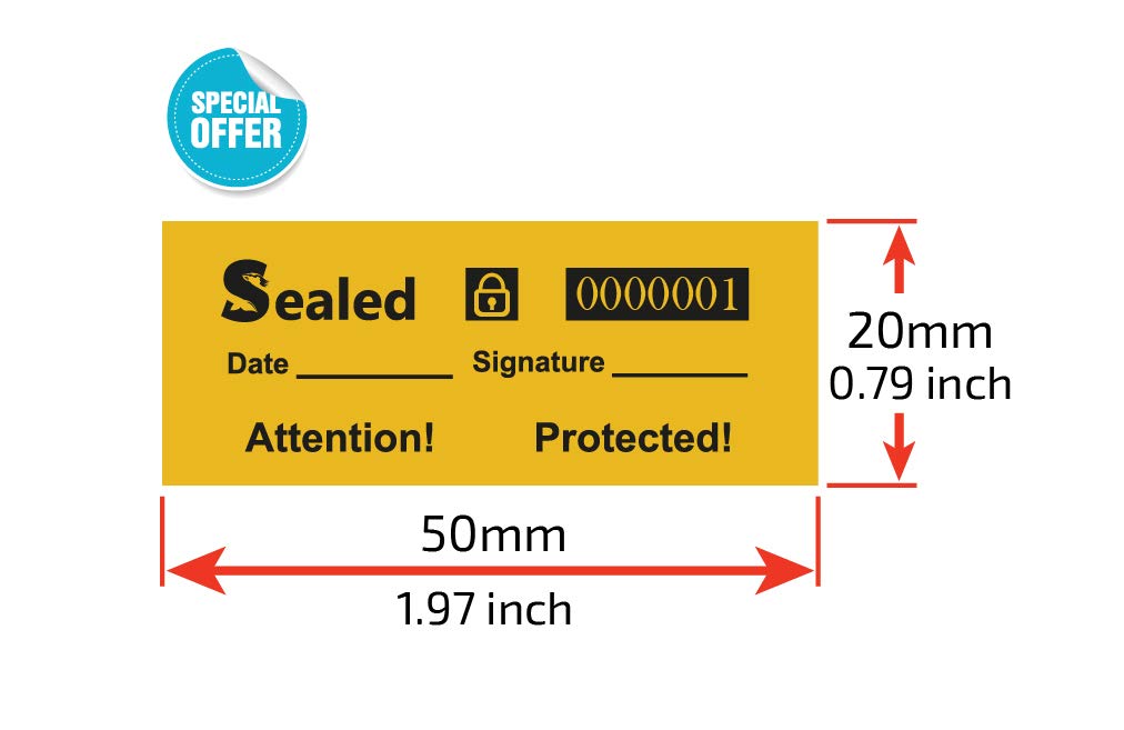 100 Customs Stickers - Tamper Evident Stickers - Tamper Proof Stickers ...