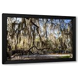ArtDirect Oak tree draped in Spanish moss along the Econlockhatchee River Custom Framed Art Print Giclee Print or Canvas Options with Various Sizes and Customization by Jones, Adam