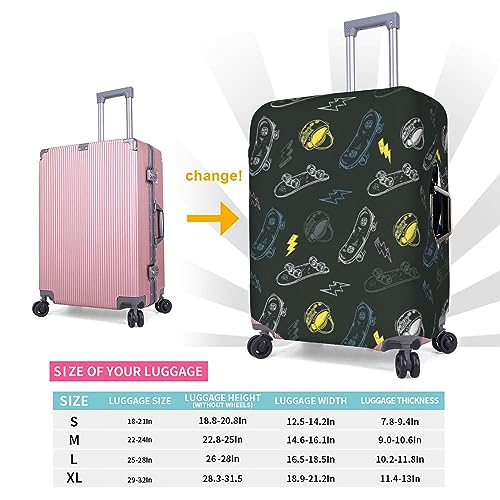 Housse de protection pour bagage M motif graffiti blanc