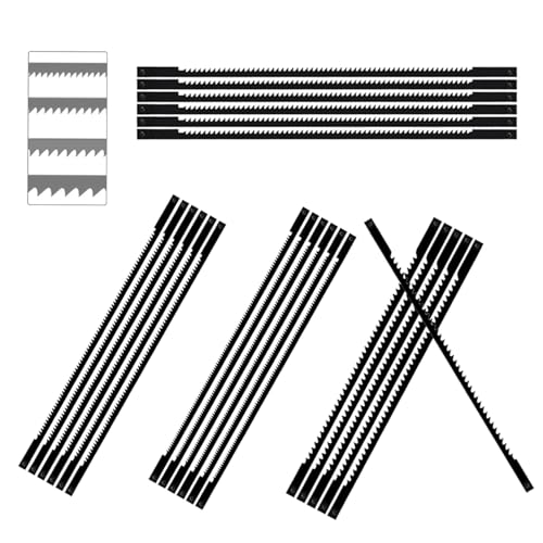 RHQFDM 24 Pièces 133mm Lames de Scie à Chantourner 10/15/18/24 Lame de Scie à Chantourner Avec Tige Peut Couper du Bois,Des Tuyaux en Pvc,Des Panneaux en...