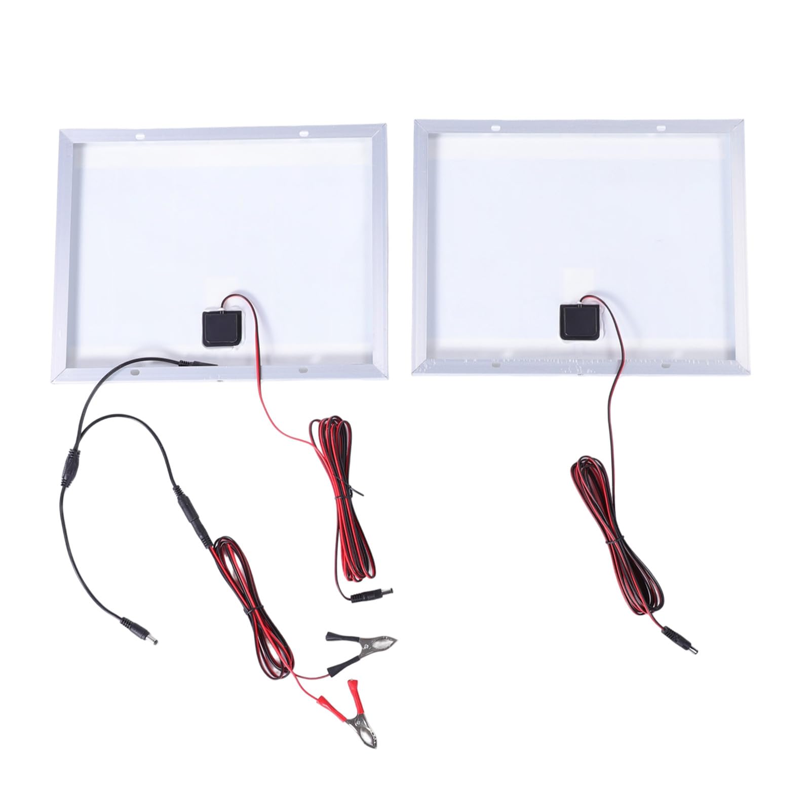 Rengue Kit Pannello Solare, Caricabatterie in Silicio Monocristallino con Regolatore di Carica Intelligente 30W, Doppia USB Tipo C DC5521, Telaio in Lega di Alluminio per Campeggio Balcone Backup