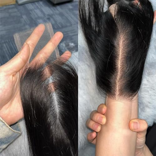 HD Transparent 2x6 Lace Closure human hair Top 12A Grade