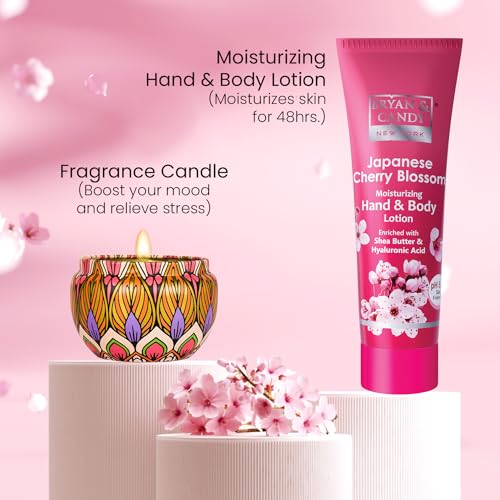 Image of Bryan & Candy Cherry Blossom Bath Tub Kit Collection Women's Day Gift Set For Women and Men |Ph5.5 Skin Friendly | Vegan