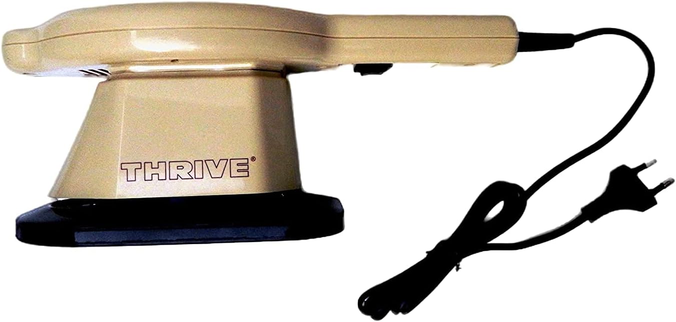 THRIVE 717W Handy Corded Electric Massager-COMBINED MOTION VARIATION-HIGHLY EFFECTIVE- HOT & COLD-VERY EFFICIENT | By TREE FIT, Brown