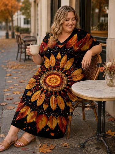Image of SUZONANA Plus Size Dresses for Curvy Women African Print American Dress Summer Outfits Casual Loose with Pocket