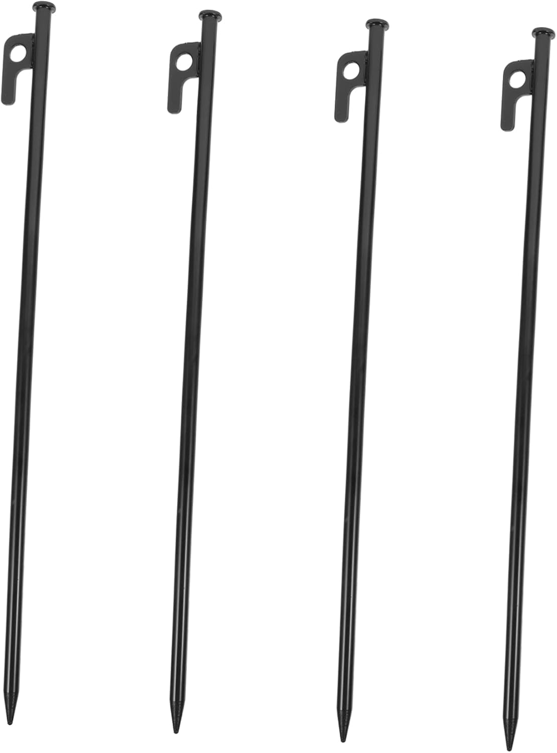 Sosoport Outdoor Camping Tent Ground Pegs 4pcs Heavy Duty Metal Stakes Easy Insertion for Stable Tent Pitching