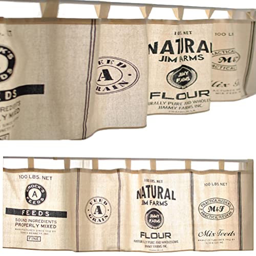 Abaodam Kitchen Curtains Farmhouse For Windows Valances Valance Vintage Short Window -Vintage Style Kitchen Short Curtains Cotton Window Valances Increase Short Kitchen Curtains Privacy #TOP7