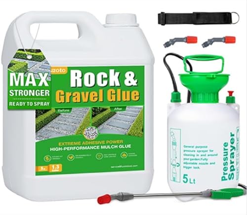 FUZOTO Rock Glue for Landscaping Sprayer, 1.3 Gallon Mulch