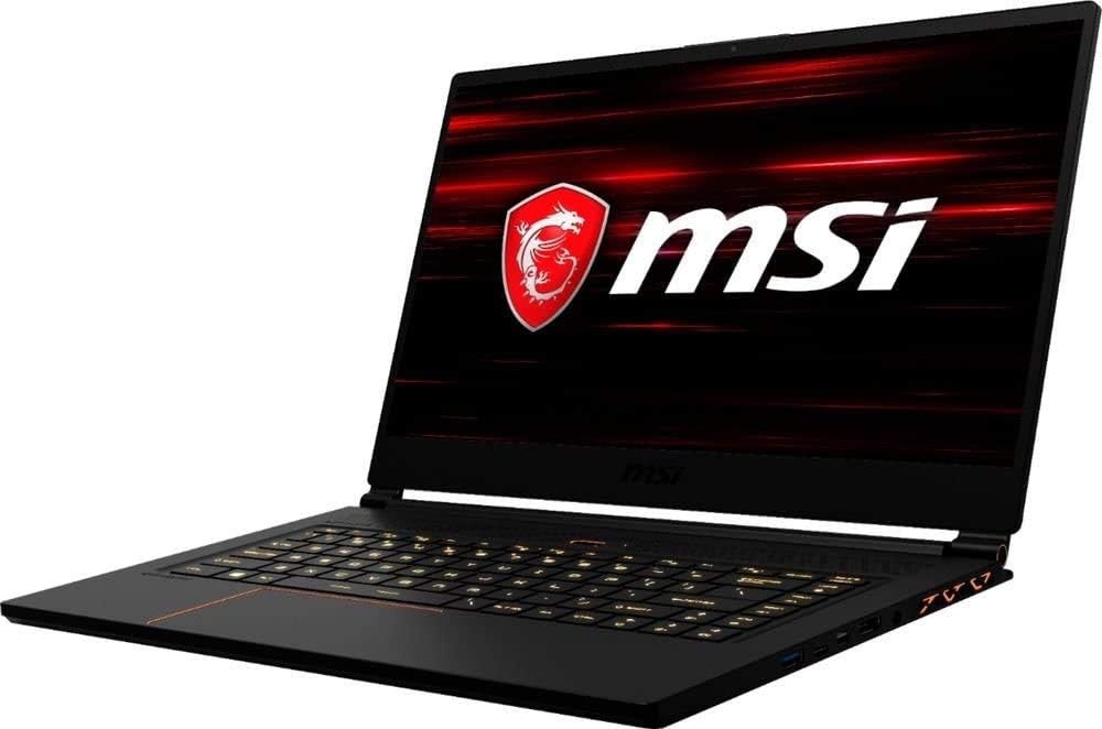 MSI GS65 Stealth THIN-037 15.6" 144Hz 7ms Ultra Thin Gaming Laptop GTX 1070 MAX-Q 8G, i7-8750H 6 Core, 16GB RAM, 512GB SSD, RGB KB VR Ready, Metal, Black w/Gold Diamond Cut, Win 10 Home 64bit