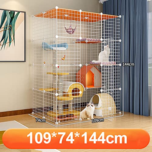 Cage cochons d'Inde pliable portable grand format pour chat avec tapis résine - 2