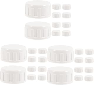 balacoo 3sets Water Line End Caps PVC Fitting Sprinkler Plug Coupling Round Tubing Connector Smooth Inner Wall for Replacement for Old Broken Parts 10pcs*3