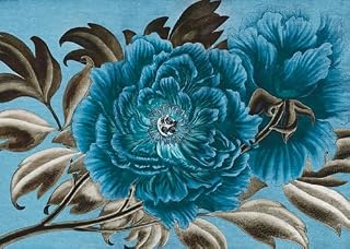 Komar Vlies Fototapete - Royal Peony - Größe 350 x 250 cm, Bahnbreit 50 cm - Tapete, Blume, Schafzimmer, Wohnzimmer