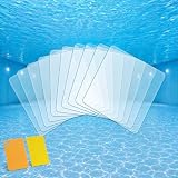10pcs Self-Adhesive Underwater Pool Patch Repair Kit - 4in x 4in Clear TPU Vinyl Pool Liner Patch Kit for Above Ground Pools &Ground Clear Inflatable Swimming Pool