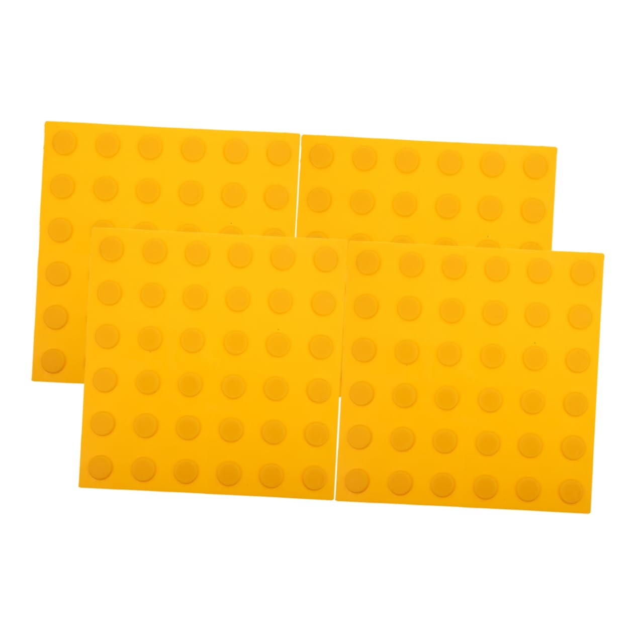 4pcs Blind Road Board Blind Paving Pad Tactile Block PVC Pavement Decal Raised Dots Bright Colors Safe Guidance for