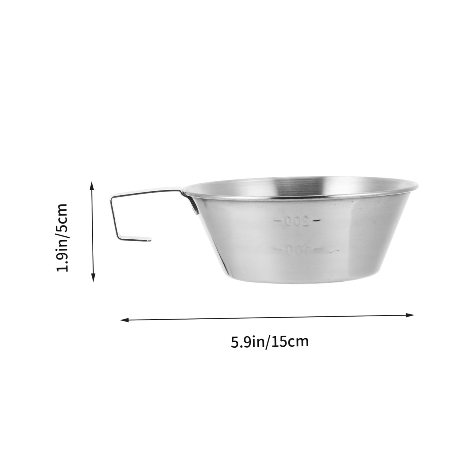 Ciieeo Portable Hiking Dinnerware Stainless Steel Camp Bowl Folding Handle Outdoor Bowl for Camping and Hiking Random Style