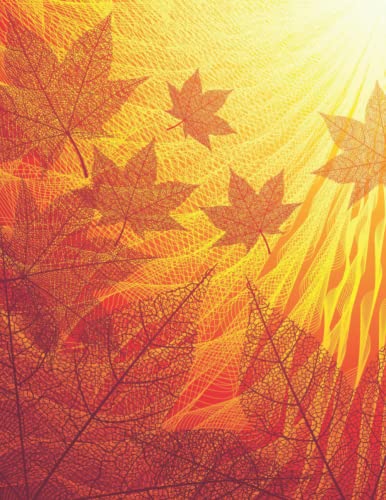 Autumn Journal: 8.5 X 11 Ruled Diary, Lined Notebook For Writing, Beautiful Autumn Leaves Cover - A Helpful Gift The Person Who Loves Fall Arts image 2