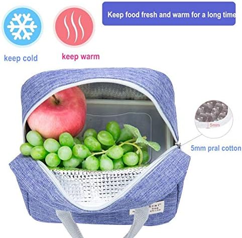Miniatura 2 de Bolsas de almuerzo pequeñas para mujeres y hombres y niños, bolsa de almuerzo aislada, lonchera reutilizable para niños para regreso a la escuela,