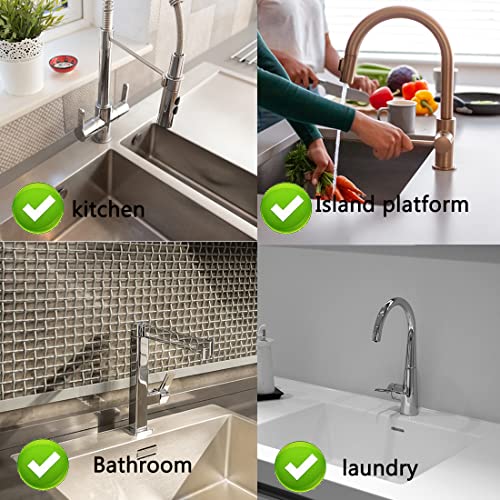 Kitchen Sink Splash Guard,24\" Silicone Faucet Handle Drip Catcher Tray Mat, Large Silicone Faucet Mat, Sink Protectors for Kitchen Sink Accessories,Bathroom Sink