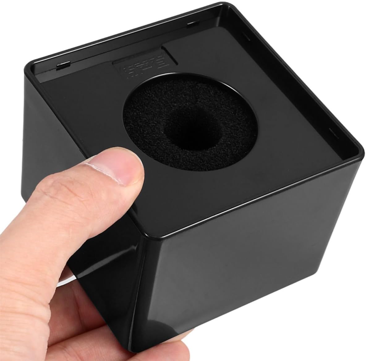5pcs Square Microphone Flag Station Black Abs Cube-shaped Logo Display image 4
