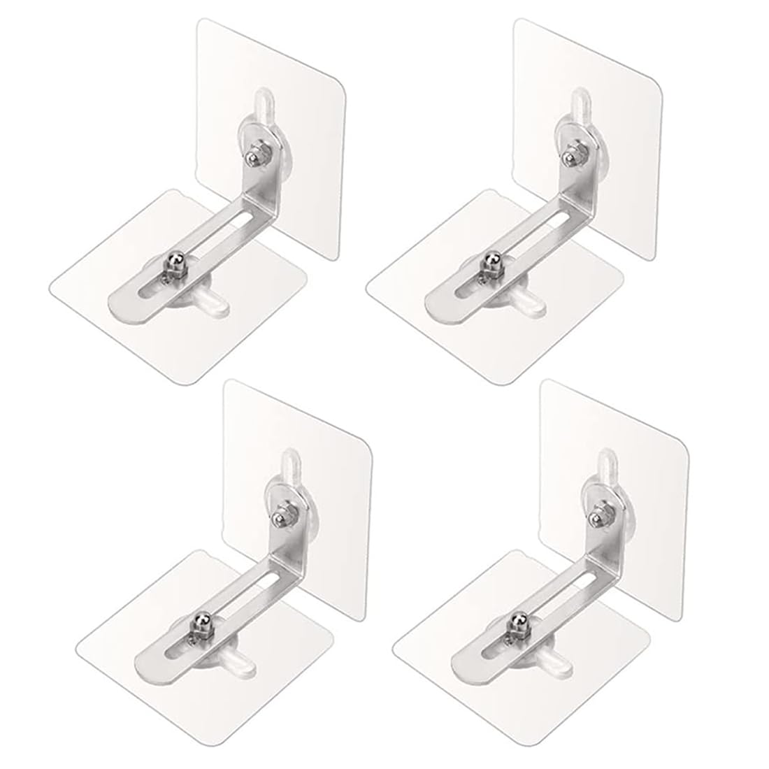 4 Piezas Correas de Muebles Seguridad Antivuelco, Anclajes de Pared Sin Taladro Autoadhesivo para Bebé Protección, Soporte de Pared Anti-Punta