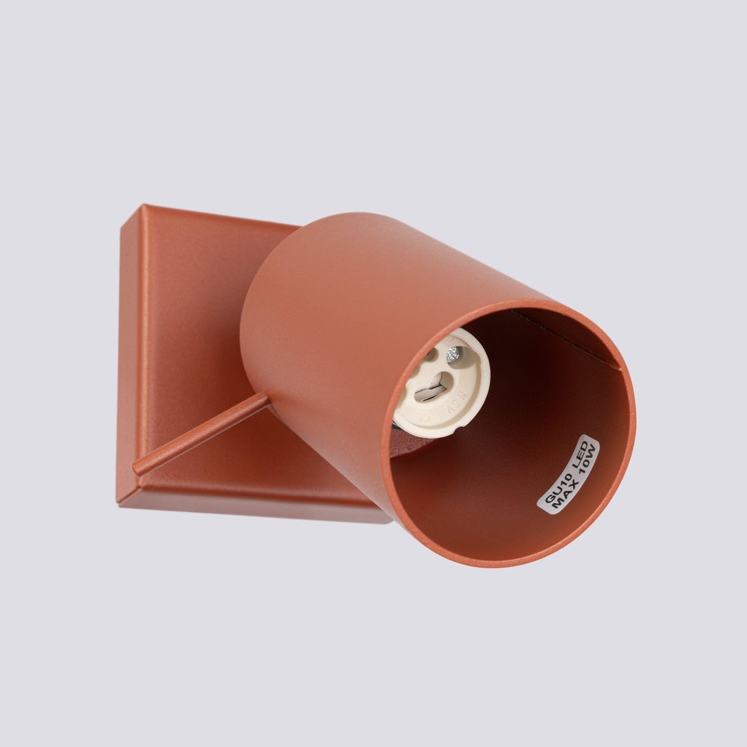 Licht-Erlebnisse Wandspot GU10 verstellbar Ockerrot Stahl B:8 cm Modern flexibel akzentuiert Büro Arbeitszimmer Schlafzimmer Leselampe Wandstrahler Wohnzimmer