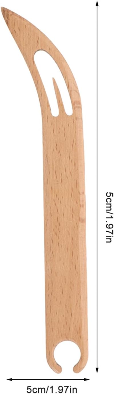 HOODANCOS Weaving Shuttle Wooden Weaving Tool for Tapestry Making Knitting DIY Crafts Loom Tools Accessory 8.26 X 1.96 X 0.11 in 1 piece