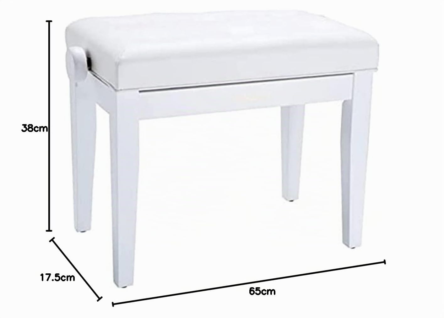 Roland Klavierbank in weißem Satin-Finish mit Vinyl-Sitz – RPB-300WH