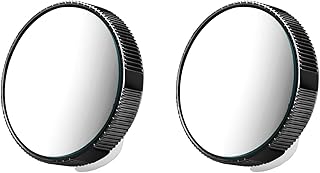 Henniu Espelhos de ponto cego 2 peças espelhos retrovisores convexos sem moldura 360 graus ajustável grande angular para carro SUV caminhão