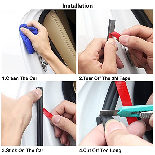 52.4Ft Car Door Seal Strip B Shape Automotive Weather Stripping Rubber Seals Soundproofing Weatherstrip For Car Window And Door, Trunk Edge, Engine Cover (2 Rolls Of 26.2Ft) #TOP5