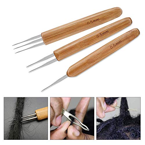 image for AUGSUN Dreadlock Crochet Hook Tool,Braid Hair Dreadlocks Needle, Inter