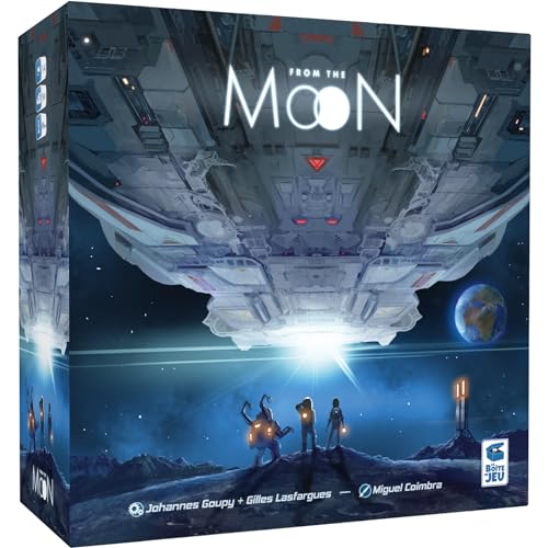 From The Moon | Competitive Strategy Board Game for Teens & Adults | Complete Space Survival Missions Before Earth Ends | Detailed Moon Rover Miniatures | 14+ | 1 to 4 Players | 90 Min