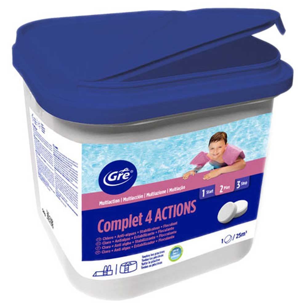 Gre 76012L - Cloro multifunción para el Tratamiento de Las Piscina, 4 acciones, Especial Liners, 5 kg