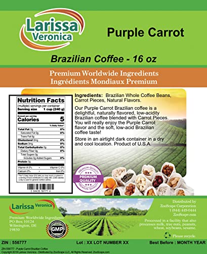 Purple Carrot Brazilian Coffee en grano 16 oz miniatura 2
