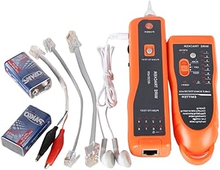 TopHomer Wire Tracer, Cable Locator Short Circuits Finder for Locating Wall Underground Wires Cables Signal Detector Locator Tool with RJ11 RJ45 and Eraphone Including Alligator Clips
