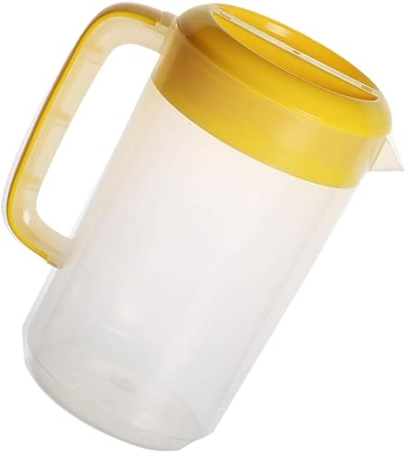 Miniatura 8 de DOITOOL Jarra de agua grande de plástico de 2.5 L con tapa y boquilla, jarra de agua con asa para jugo casero, té helado, bebidas calientes o frías,