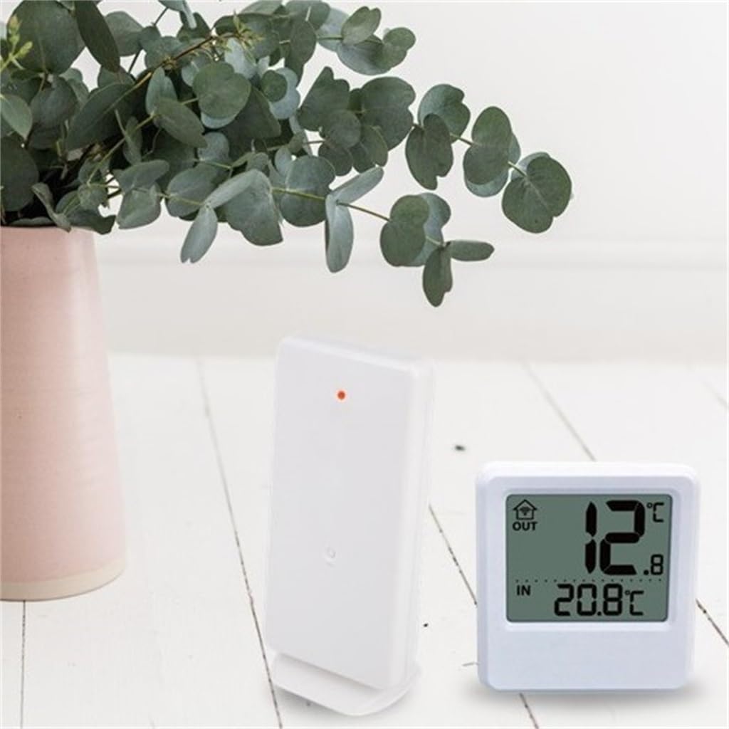 Misuratore Digitale di Temperatura e umidità a Grande Schermo Termometro elettronico for Interni Domestici Igrometro for Esterni