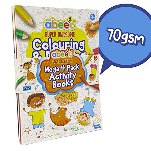 abeec Aktivitätsbücher für Kinder – 4 Bücher im A4-Format mit Wortsuche, Aktivitätenbuch, Dot zu Dot und Malbücher für… – Bild 7