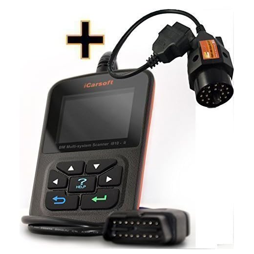 iCarsoft i910 II BMW och Mini professionell diagnostisk apparat inklusive 20 stifts adapter service olja Airbag Reset OBD E och F-fordon