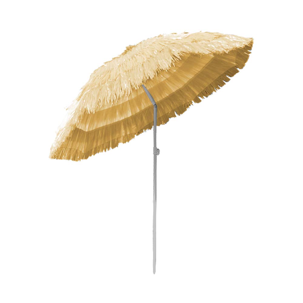 Blümme Beige Hawaiian Parasol Beach Umbrella For Beach/Pool/Patio Parasols