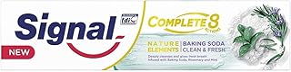 Natural Elements Complete 8 Toothpaste for Natural Deep Clean and Freshness with Baking Soda, Rosemary, and Mint, 100ml