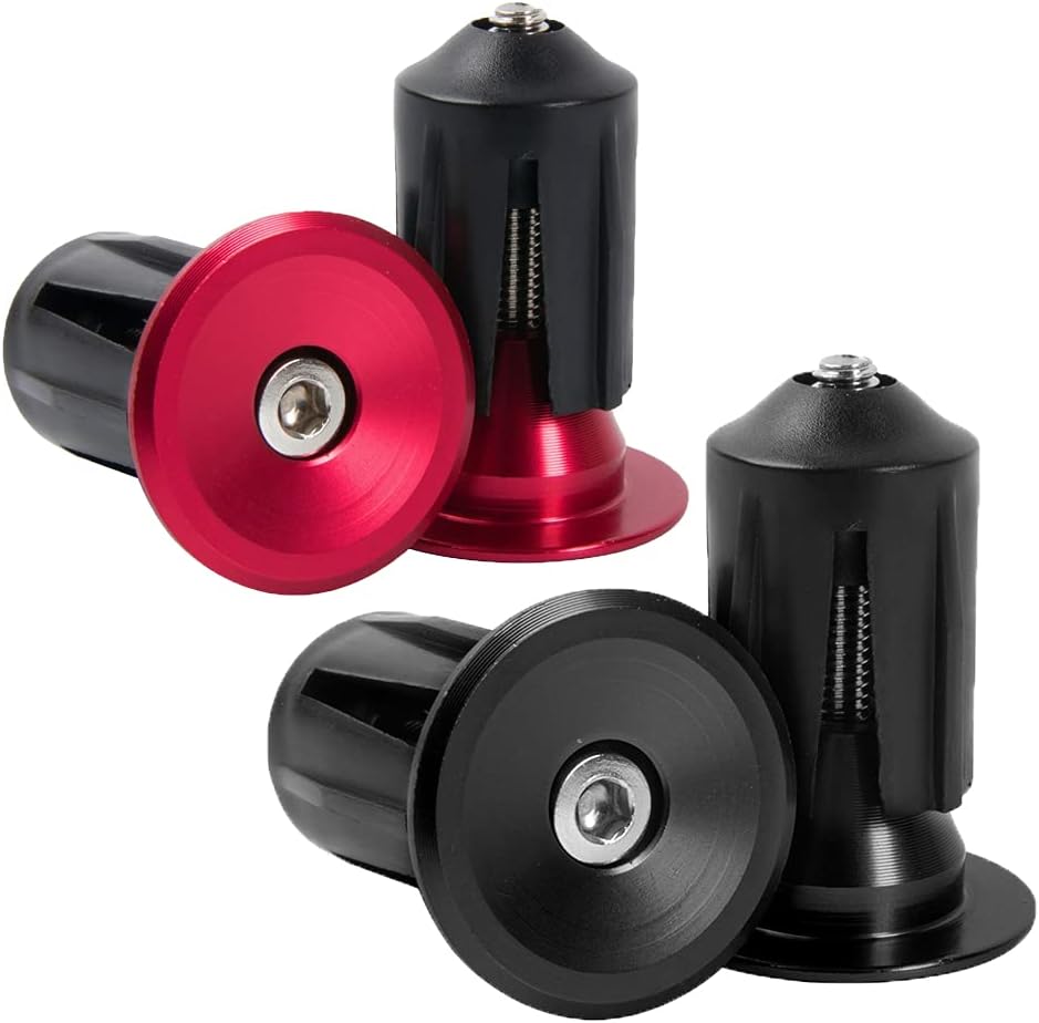 BDHI 2Pairs Bike Bar End Plugs Alloy Bicycle Handlebar Plugs for Most Bicycle Road Bike Mountain Bike MTB(SO05-2)
