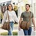 SMRITI Vintage Canvas Messenger Bag for Men 15.6-16 inch Laptop bag,Computer Satchel Shoulder Bag for School Work Travel (Coffee)
