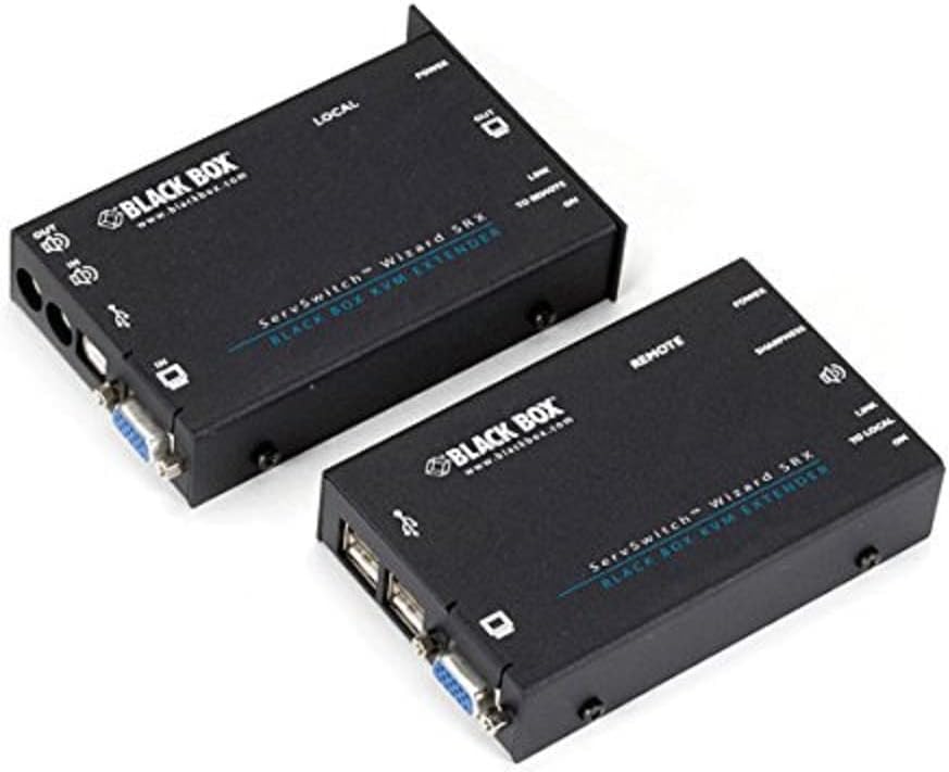 Black Box ServSwitch Wizard USB SRX KVM Extender, Single-Video, USB, and Audio