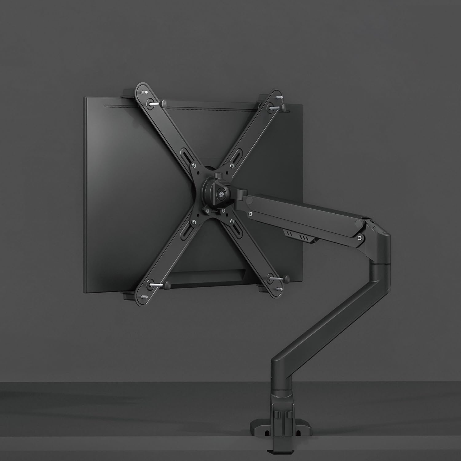Maclean, Czarny, 43.2 cm-81.3 cm, maks. 10 kg, adapter MC-990 do ekranów bez standardowych otworów VESA