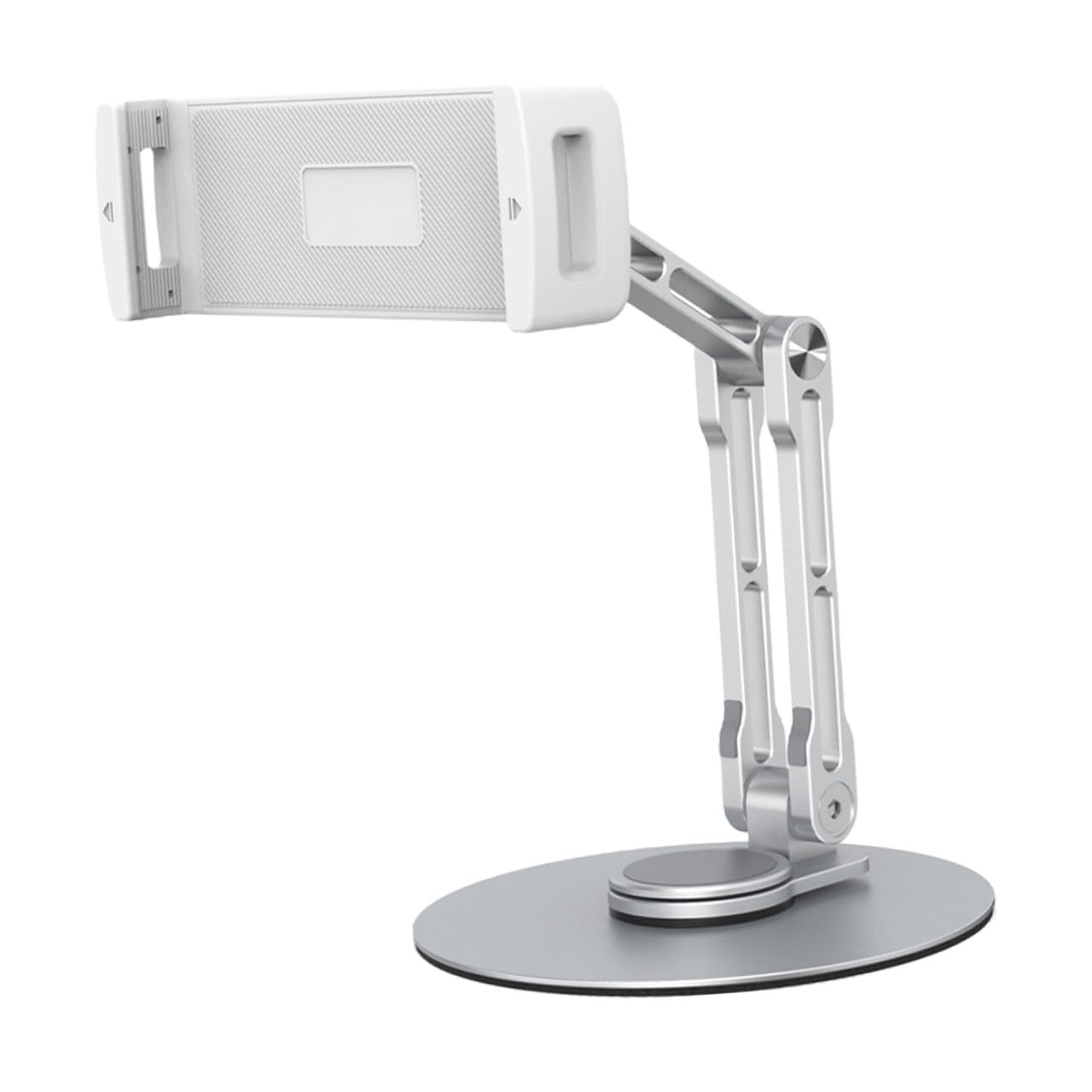 Soporte para Tableta Soporte de Tableta para Escritorio de Aleación de Aluminio y Abs Ajustable Estable Plata para Hogar y Viaje
