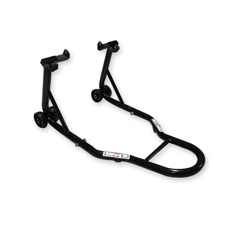 cruizer – Chevalet universel lève-moto avant, réglable avec attaches à cônes et barres de renfort sur les latérales