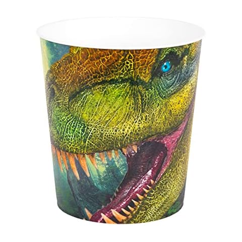 Idena 11545 - Papierkorb Kinder, Dinosaurier Motiv, 9 Liter Fassungsvermögen, aus PP, Mülleimer für Kinderzimmer Cover