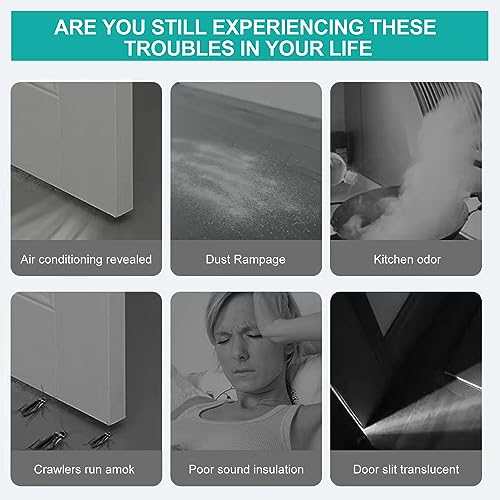 2 m tochtstopper voor geluidsisolatie, deuren, klittenband-deurafdichting, zelfklevende onderkant, dubbellaagse deurafdichting, geluidsbestendig, voor deur, tochtstopper, deurafdichting - Image 4